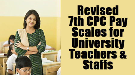 Revised 7th CPC Pay Scales for University Teachers and Staffs